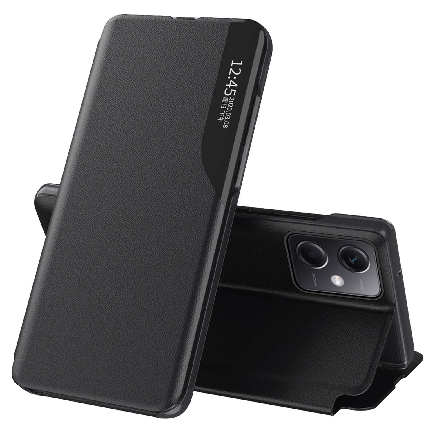 For Xiaomi Poco X5 Pro 5G Redmi Note 12 Pro Speed 5G Note 12 Pro 5G PU Leather Side View Window Phone Case Shockproof Stand Cover For Xiaomi Poco X5 Pro 5G Redmi Note 12 Pro Speed 5G Note 12 Pro 5G PU Leather Side View Window Phone Case Shockproof Stand Cover